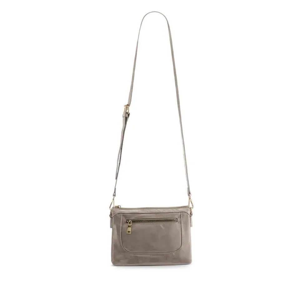 Zip-Close Shoulder Bag - Soft Gold