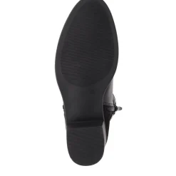 Zip-Detail Heeled Ankle Boots - Black