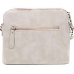 Zip-Fasten Crossbody Bag - Beige