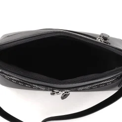 Zip-Fasten Crossbody Bag - Black