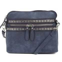 Zip-Fasten Crossbody Bag - Navy