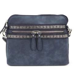 Zip-Fasten Crossbody Bag - Navy
