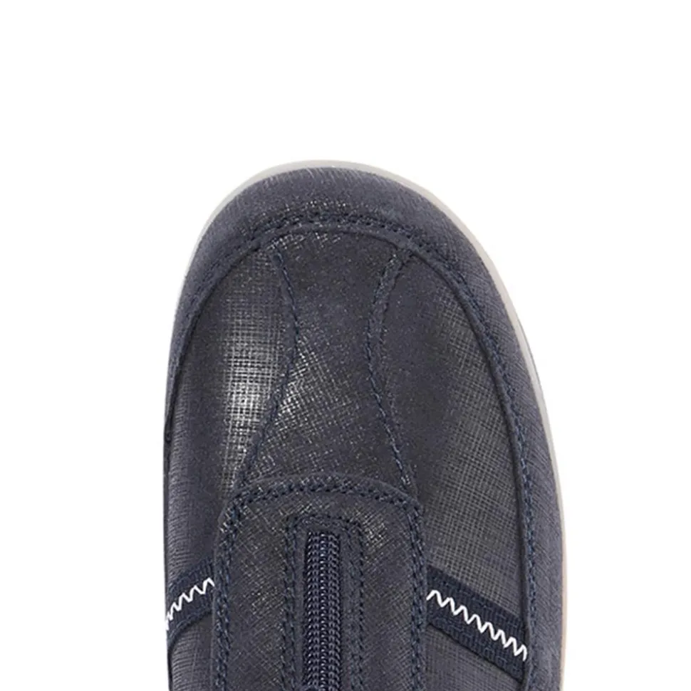 Zip Fastening Trainers - Navy