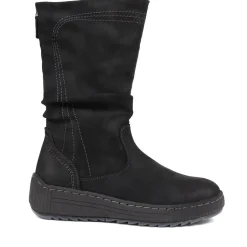 Zipped Long Boots - Black