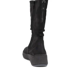 Zipped Long Boots - Black