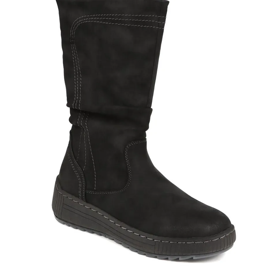 Zipped Long Boots - Black
