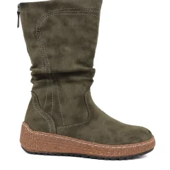 Zipped Long Boots - Green