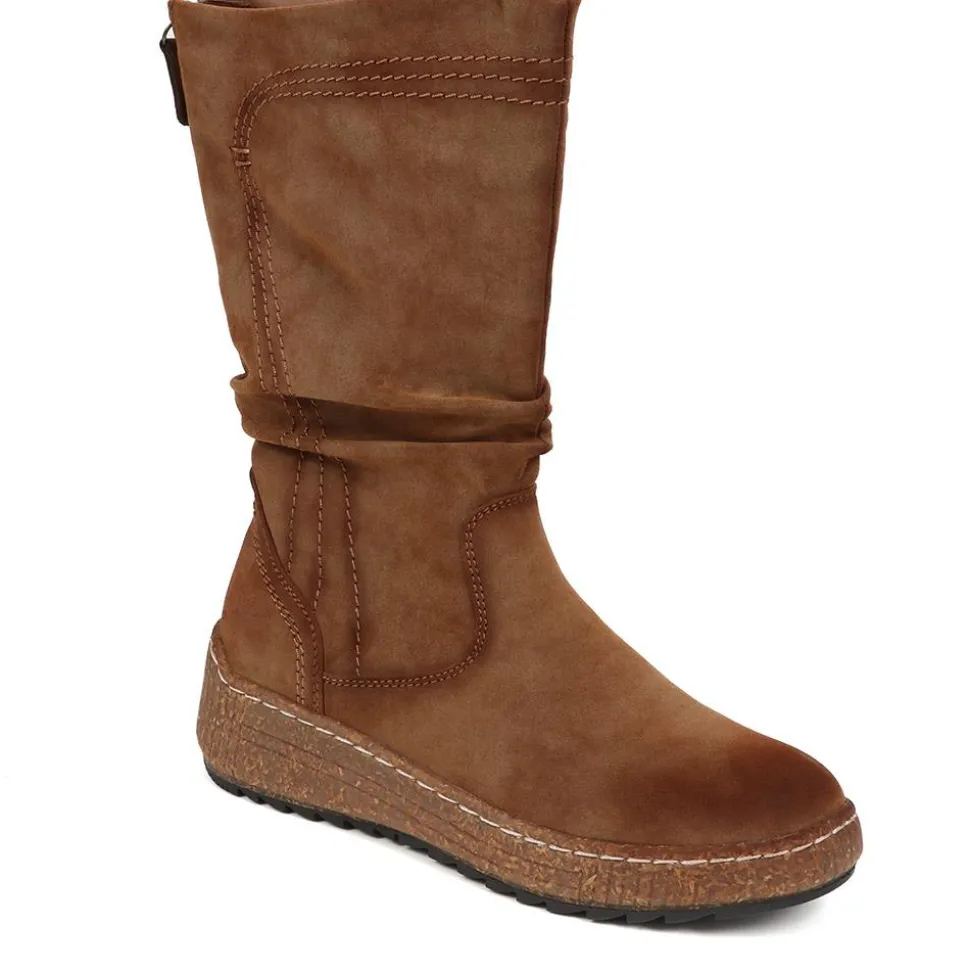 Zipped Long Boots - Tan