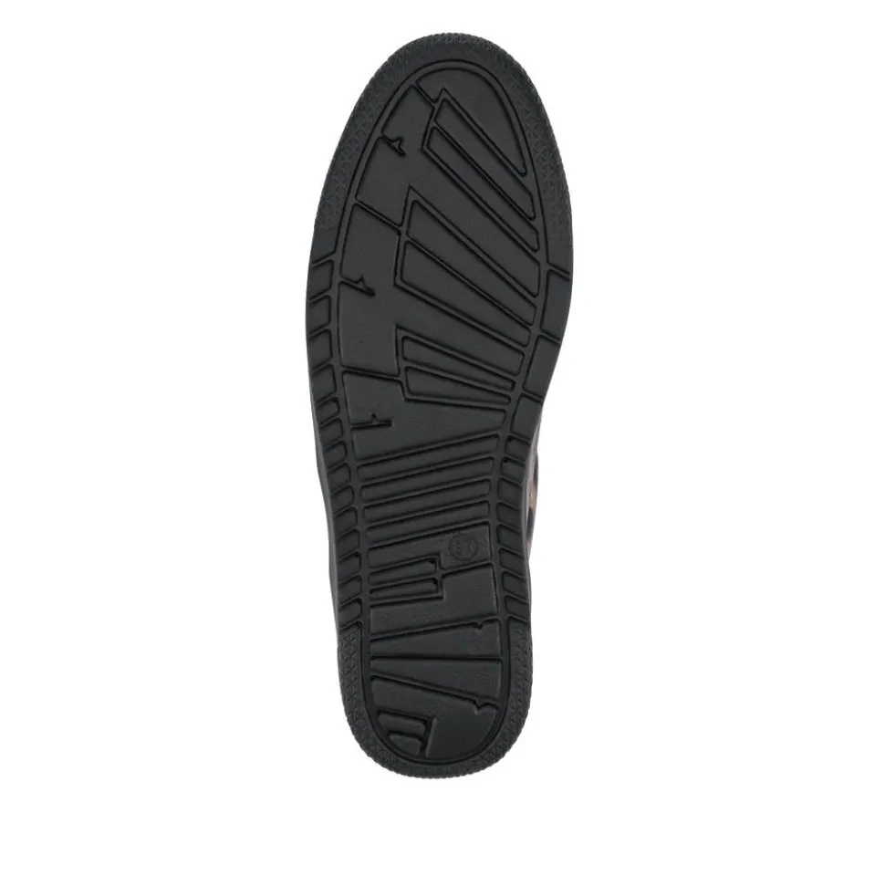 Zip Up Chunky Platform Trainers - Black Leopard