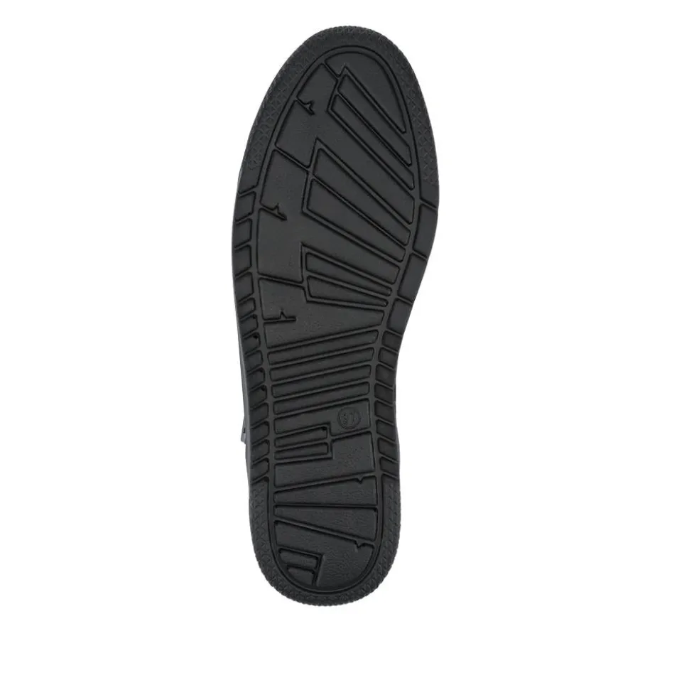 Zip Up Chunky Platform Trainers - Black Tweed