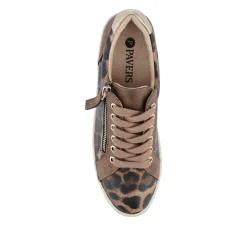 Zip Up Chunky Platform Trainers - Brown Leopard