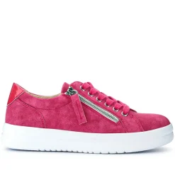 Zip Up Chunky Platform Trainers - Hot Pink