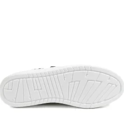 Zip Up Chunky Platform Trainers - Navy-White