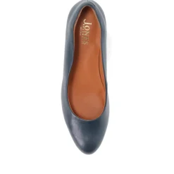 Zoey Leather Court Shoes - Navy Leather